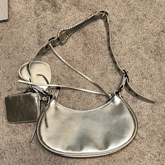 Silver designerWomen's Shoulder Bag - Picture 4 of 4